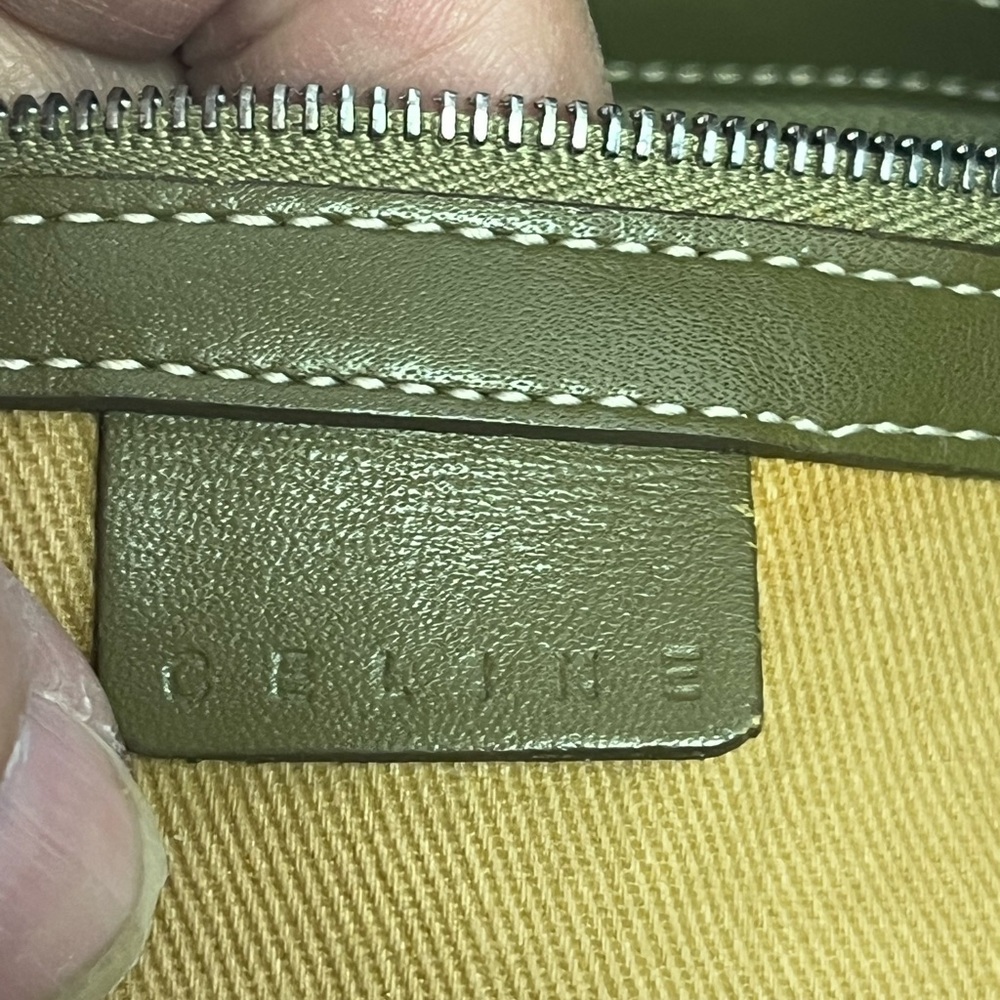 CELINE Mini Boston Macadam Beige Khaki Green Silver Hardware Vtg Celine handbags - Picture 11 of 14